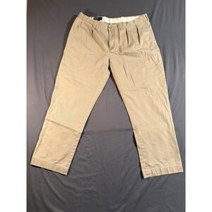 Polo Ralph Lauren Ethan Pant Mens Khaki Tan Double Pleated Cotton Chinos 71567